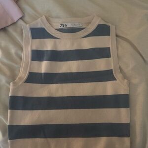Striped Knit Vest